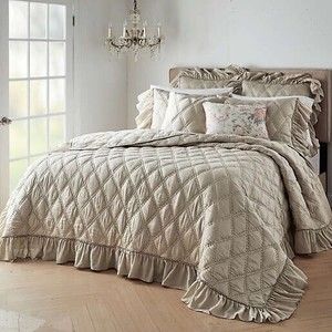 new Wamsutta Vintage Diamond 3 pcs set coverlet Quilt bedspread Gray full queen